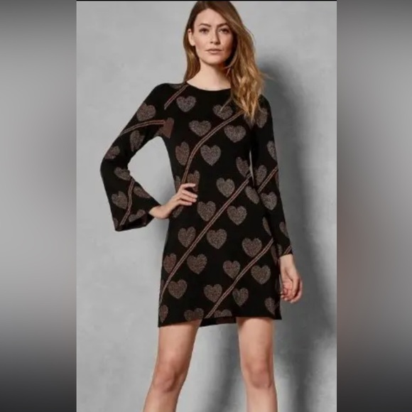 Ted Baker Dresses & Skirts - TED BAKER UZENIAA JOYOUS HEART KNIT DRESS SIZE 2